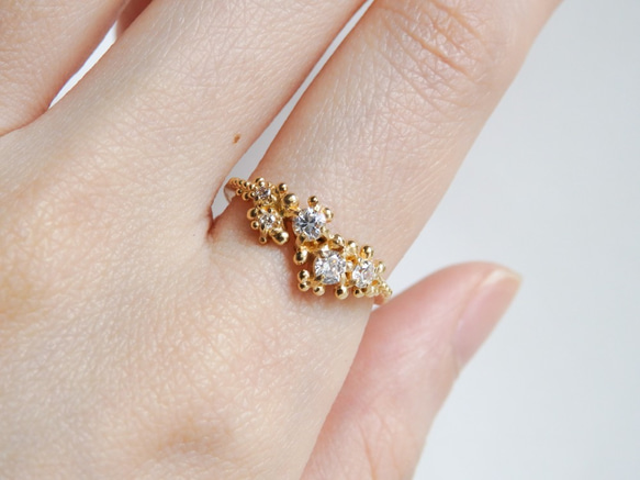 1点物リング・キュービックジルコニア 6枚目の画像