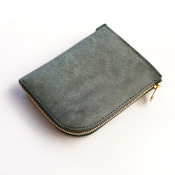 COMPACT Wallet Italianleather purburo「DarkGren」MADE TO ORDER 第1張的照片