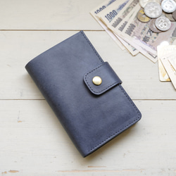 COMPACT　Wallet Italian leather purburo「BLUE」MADE TO ORDER 第9張的照片