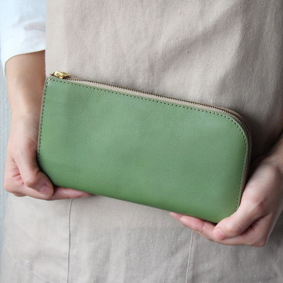 LONG/FASTENER　GREEN Insert name,Gift wrapping　MADE TO ORDER 第1張的照片