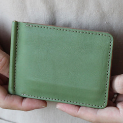 MONEY CLIP　GREEN Insert name,Gift wrapping　MADE TO ORDER 第1張的照片