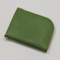 COMPACT WALLET GREEN Insert name,Gift wrapping　MADE TO ORDER 第6張的照片