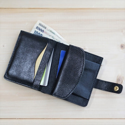 【小さいお財布  Small Wallet】　タン　 / 　ミニ財布　小さい財布　革財布　名入れ　ギフト 2枚目の画像
