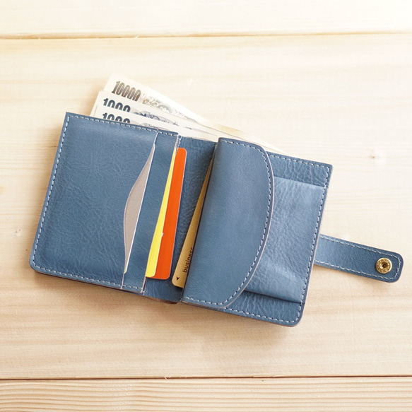 SMALL WALLET ／SKY BLUE　MADE TO ORDER　 第2張的照片