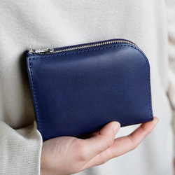 COMPACT　Wallet  Himeji leather「NAVY」MADE TO ORDER 第1張的照片