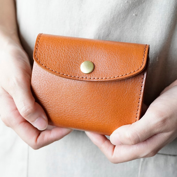 SMALL WALLET　ROUND ／LIGHTBROWN　MADE TO ORDER　 第1張的照片