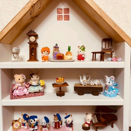 カワイイ♡お家型2段シェルフ(中) 棚・シェルフ・ラック churu-factory 通販|Creema(クリーマ) 11160539 カワイイ♡お家型2段シェルフ(中) 棚・シェルフ・ラック churu-factory 通販|Creema(クリーマ) 11160539
