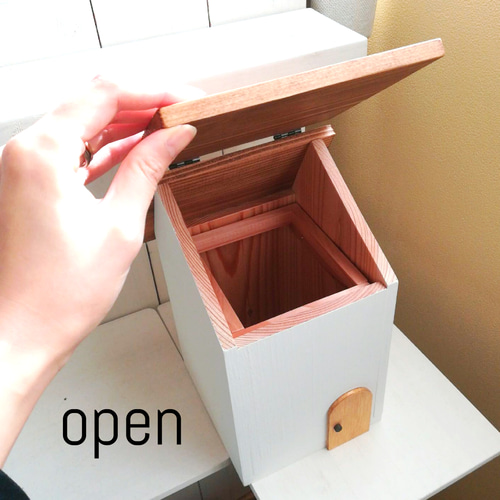 カワイイ☆お家型ミニゴミ箱【ホワイト】 ゴミ箱
