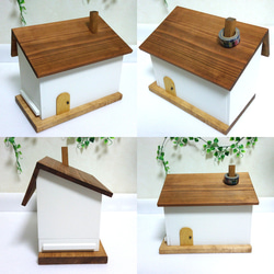 ｶﾜｲｲ☆ﾏｽﾃのお家【ﾎﾜｲﾄ】～お家型ﾏｽｷﾝｸﾞﾃｰﾌﾟ収納Box(表面右向き、左利きの方向け) 3枚目の画像