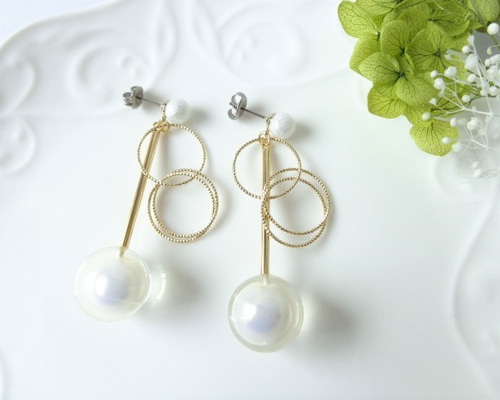 新品 NATURALI JEWELRY スター巻きスタッドピアス パール パールスター巻きスタッドピアス | NATURALI JEWELRY(ナチュラリ