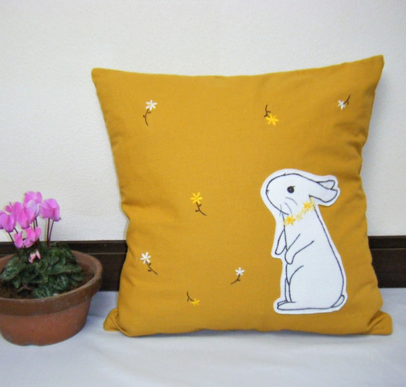 CUNE クッションカバー ウサギ迷彩 キー＆コインケース 雲ウサギ