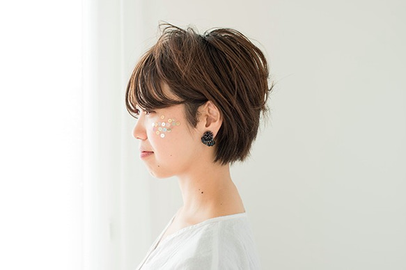 ［受注生産］Bird Wing Earring カラス 2枚目の画像