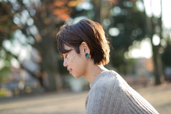 ［受注生産］Bird Wing Earring カワセミ 3枚目の画像