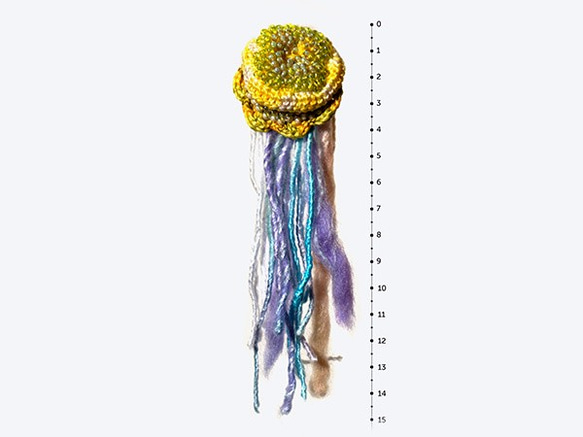 Jelly Fish Brooch / Yellow 4枚目の画像