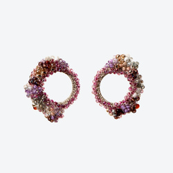 [訂製]礦產耳環/紫色 第2張的照片