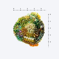春/什錦綠色胸針 第3張的照片