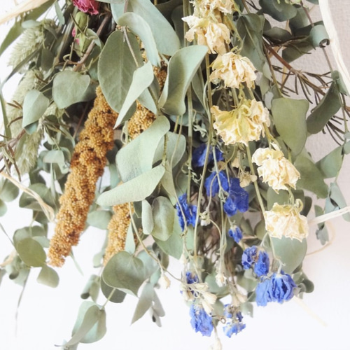 心は画伯スワッグ60cm ドライフラワーのスワッグご注文ありがとうございました♪ 秋