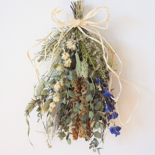 ドライフラワーリース　ドライフラワースワッグ　フラワーリース リース ドライフラワー スワッグ リース スワッグ ドライフラワー