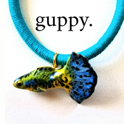 ♦guppy.ブルーグッピーのブレスレット 2枚目の画像