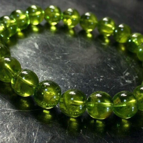 極上　大粒ペリドット　ブレス 鑑定書付き 宝石質ペリドット ブレスレット stone lucky life 通販