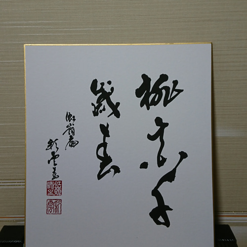情　書道色紙　書道作品 書道作品 色紙 - メルカリ