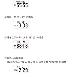 ナンバープレートキーホルダー①透明タイプ 2枚目の画像