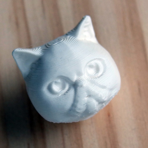 3Dプリント+猫の魅力とワックスの手で手描き 2枚目の画像