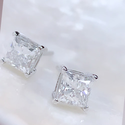 公主方鑽耳環Princess cut diamonds earring 第4張的照片