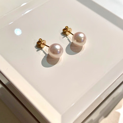 阿古屋珍珠k金耳環/Akoya pearls earring (8mm) 第1張的照片