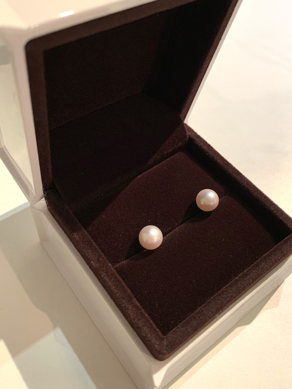 阿古屋珍珠k金耳環/Akoya pearls earring (8mm) 第2張的照片