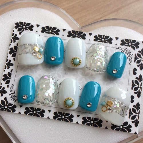 サイズオーダー♡ キラキラアイスペンギンネイルチップ size order  