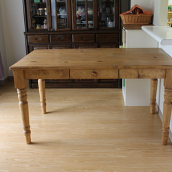 木製ダイニングテーブル ねじり脚 ろくろ脚 0_fcac9bbf3442f0600fafbd620946