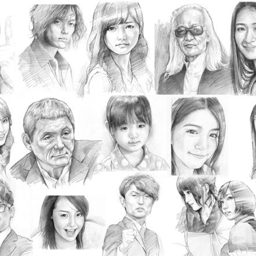☆写真から【似顔絵】作成／B5サイズ・鉛筆画スケッチタイプ（1