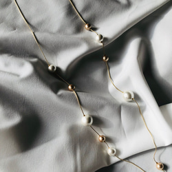 棉珍珠長項鍊 第17張的照片