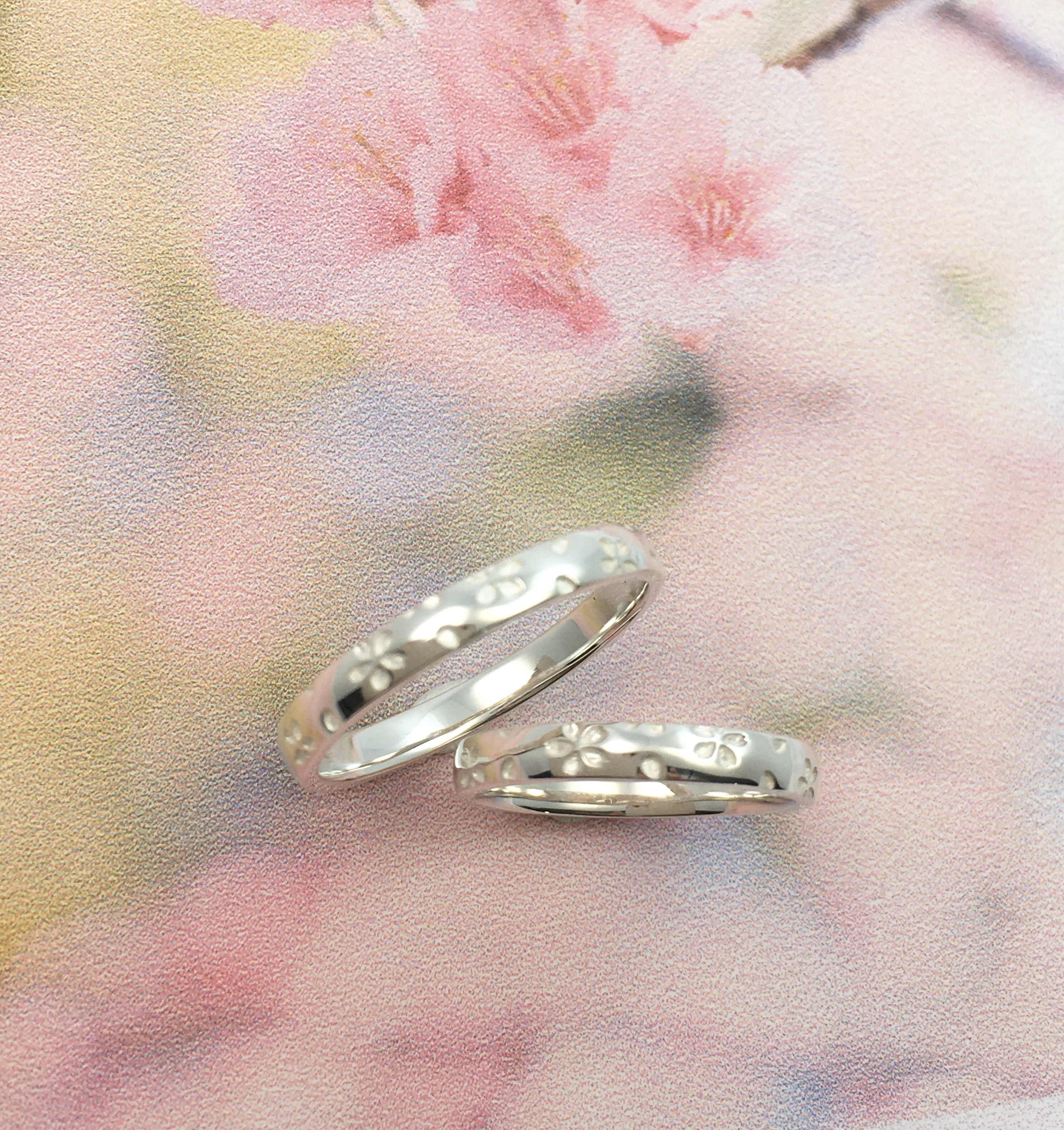 桜のパールリング 透かし桜とパールのリング 指輪・リング Angelic Jewelry 通販