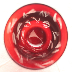 [新]玻璃吞嚥，井口“松葉”紅色 第3張的照片