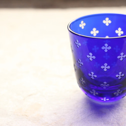 [新] 玻璃圓柱杯“Kasuri”青金石 第4張的照片