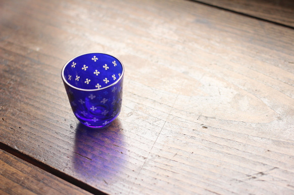 [新] 玻璃圓柱杯“Kasuri”青金石 第5張的照片