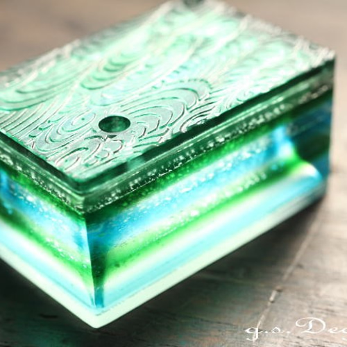 織部書道水差し、水滴 織部書道水差し、水滴