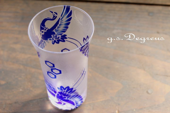 【再販】清酒杯（ﾋﾞｱｸﾞﾗｽ）「瑞祥・瑠璃」 1枚目の画像