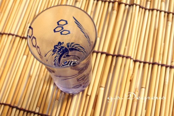 【再販】清酒杯（ﾋﾞｱｸﾞﾗｽ）「瑞祥・瑠璃」 6枚目の画像