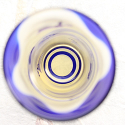【再販】ガラス製 清酒　一口ビアグラス　「うさぎ」　瑠璃アンバー 3枚目の画像