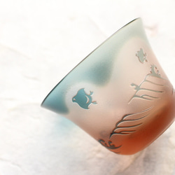 【再次上架】玻璃燕子“Chidori”粉紅色藍色 第2張的照片