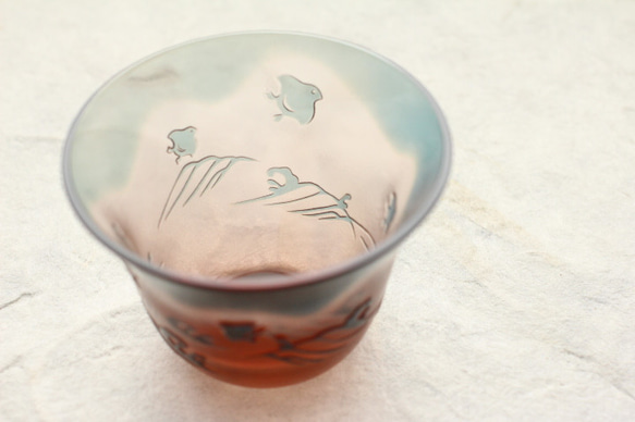 【再次上架】玻璃燕子“Chidori”粉紅色藍色第2部分 第2張的照片