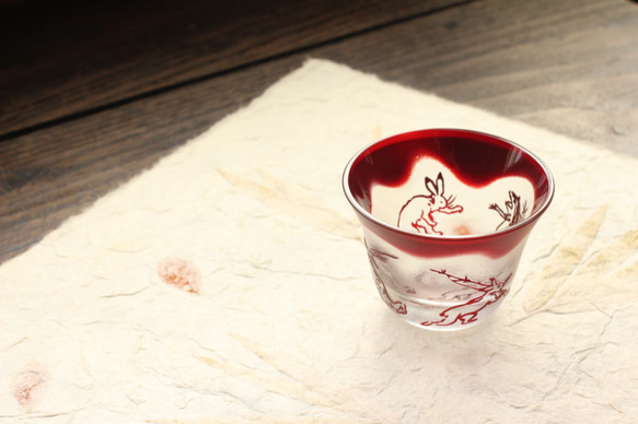 [再次上架] 玻璃燕子“Choju-Giga”紅色，第 2 部分 第3張的照片