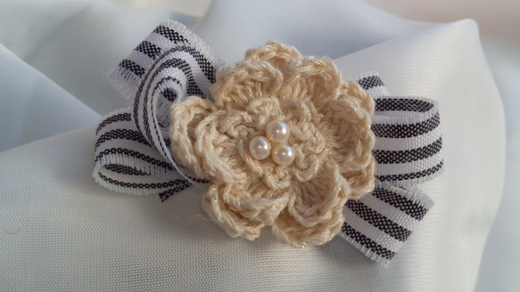 かぎ針編み～お花～のブローチ 2枚目の画像