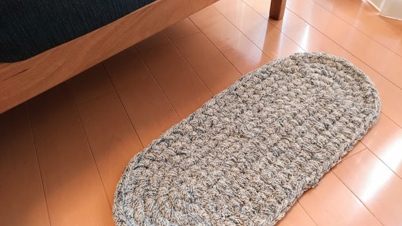 ニット素材の裂き編みマット カーペット・絨毯・ラグ・マット だん  