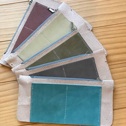 ◾オーダー◾一枚革で作るユルカジな日常使いのシンプル財布　色はアースカラーの5色からチョイス！ 10枚目の画像