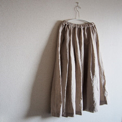 リネンのスカート【キナリ】丈８２cm 6枚目の画像