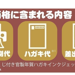 5枚セット 2019年 写真フレーム年賀状 印刷代・ハガキ・切手代込　【OF1934】 3枚目の画像